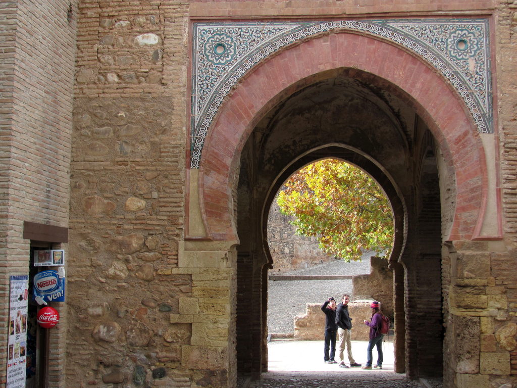 The Alhambra is over 1100 years old.  It contains a mix of styles from the various cultures that inhabited it over the years. (Category:  Travel)