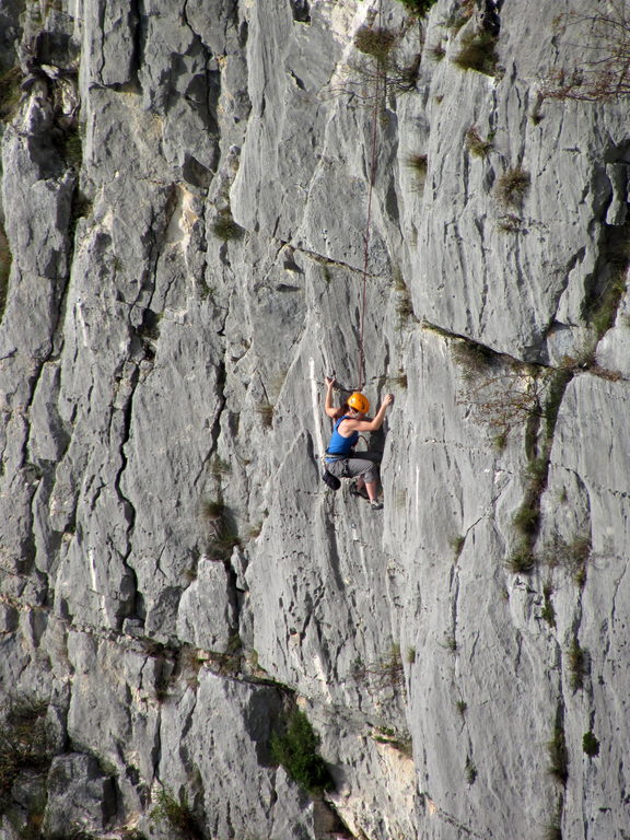 Jess climbing Fini au Pipi (Category:  Travel)