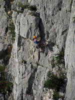 Jess climbing Fini au Pipi (Category:  Travel)