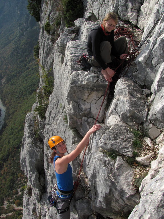 Jess and Emily at the top of Fini au Pipi. (Category:  Travel)