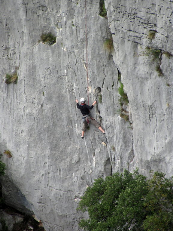 Emily climbing Fini au Pipi (Category:  Travel)