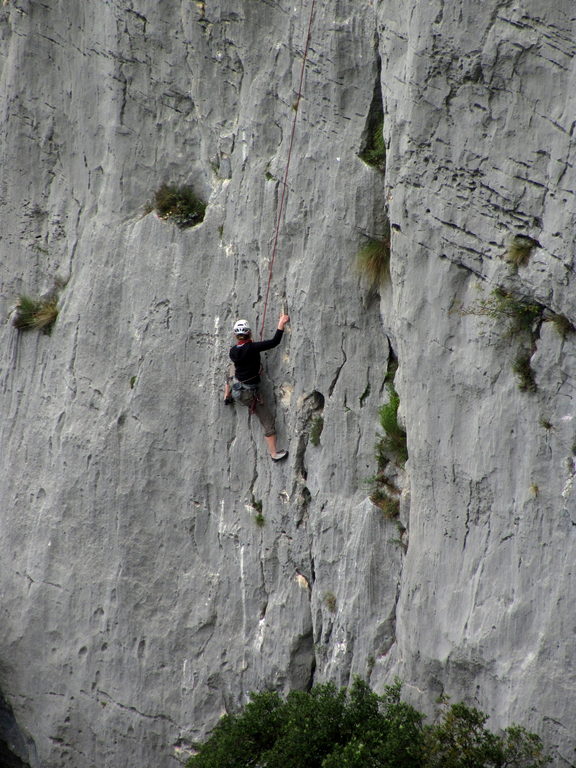 Emily climbing Fini au Pipi (Category:  Travel)