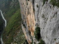 Emily climbing Fini au Pipi (Category:  Travel)