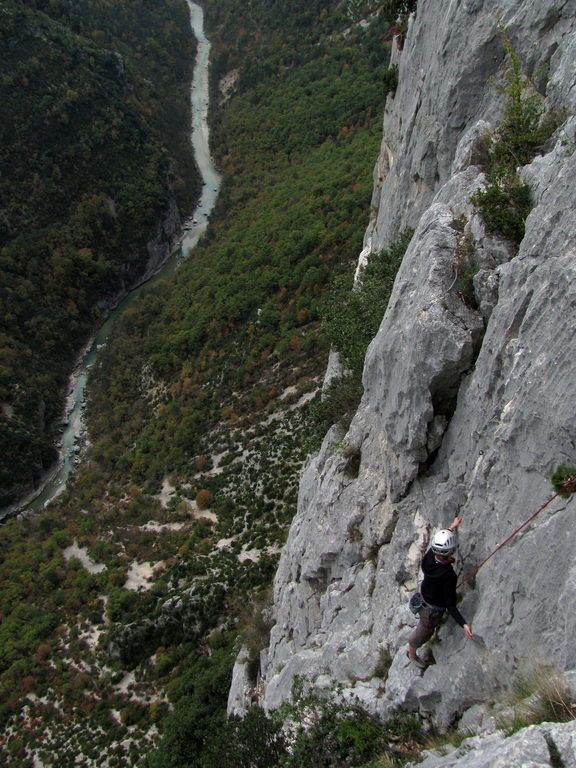 Emily climbing Fini au Pipi (Category:  Travel)