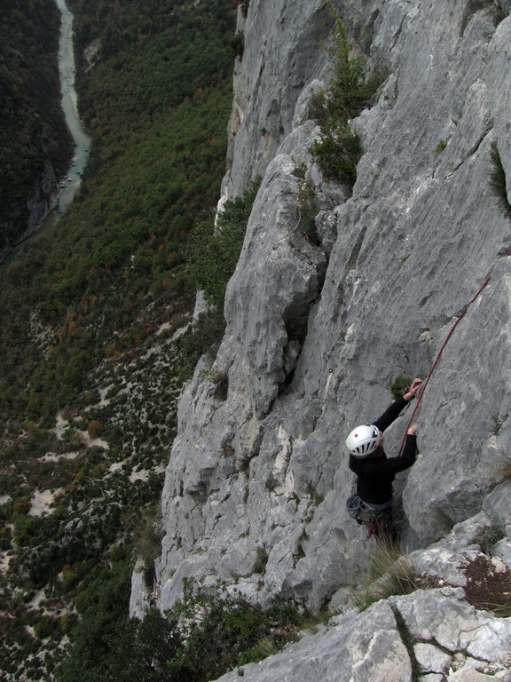 Emily climbing Fini au Pipi (Category:  Travel)