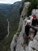 Emily and Jess at the top of Fini au Pipi (Category:  Travel)