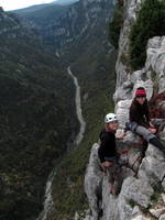 Emily and Jess at the top of Fini au Pipi (Category:  Travel)