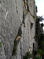 Emily climbing at at Le Galetas (Category:  Travel)