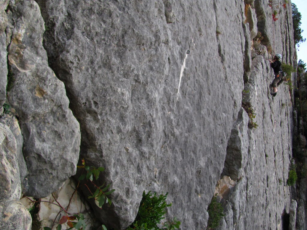 Emily climbing at at Le Galetas (Category:  Travel)