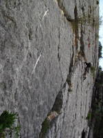 Emily climbing at at Le Galetas (Category:  Travel)