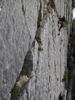 Emily climbing at at Le Galetas (Category:  Travel)