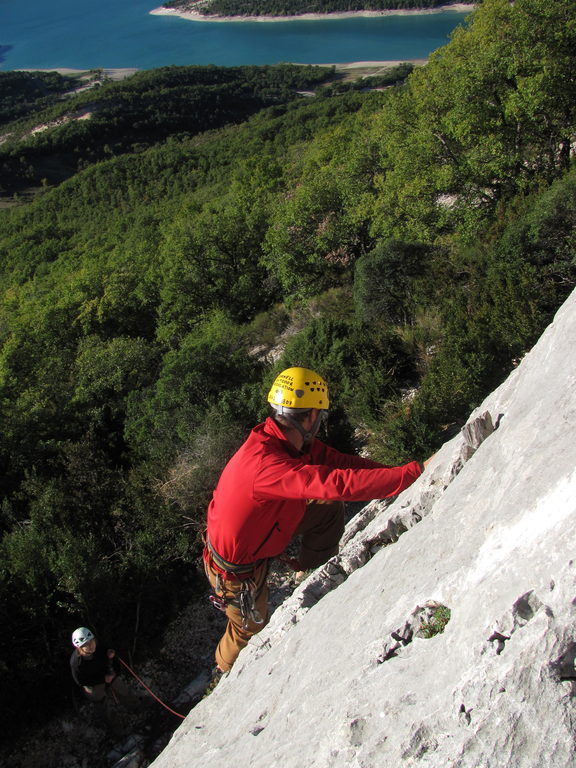 Me climbing at Les Hauts Vernis. (Category:  Travel)