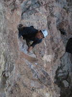 Chris climbing at Buena Sombra. (Category:  Travel)