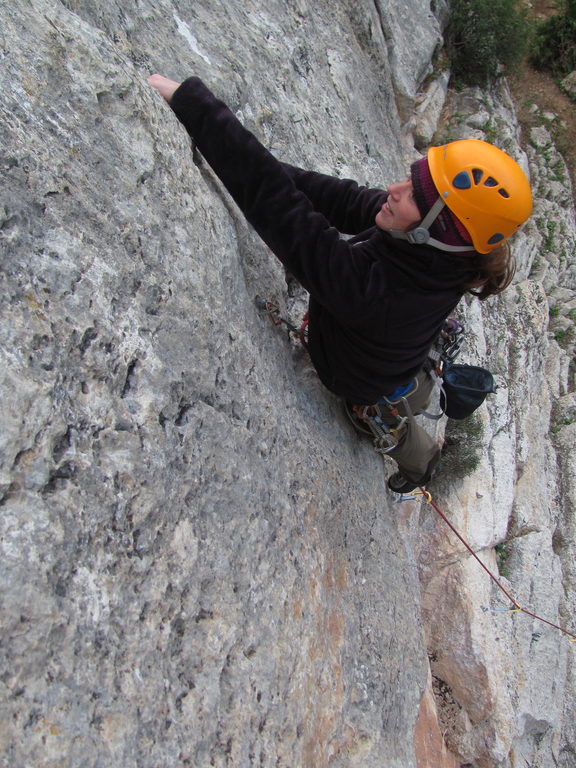 Jess climbing at Buena Sombra. (Category:  Travel)