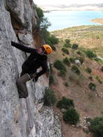 Jess climbing at Buena Sombra. (Category:  Travel)