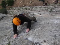 Jess climbing at Buena Sombra. (Category:  Travel)