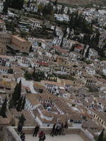 The Alhambra.  Chris, Mikey, Jess and Yamin below. (Category:  Travel)