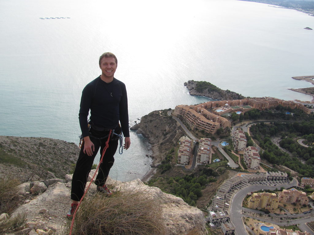 Mikey at the top of Espolon Limaban. (Category:  Travel)