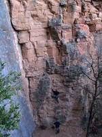 Emily leading a route. (Category:  Travel)