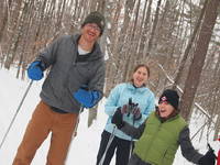 Giant me, moderate Annie, and mini Sasha. (Category:  Skiing)