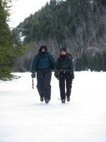 Walking across Chapel Pond (Category:  Ice Climbing)