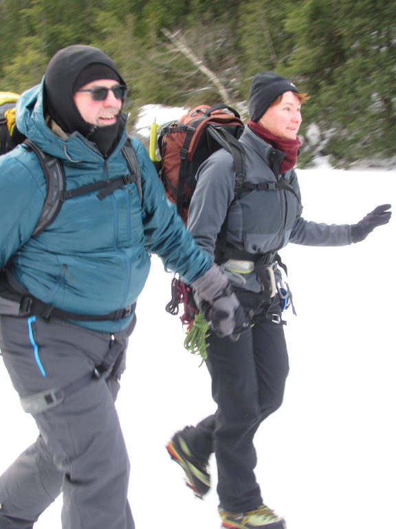 Walking across Chapel Pond (Category:  Ice Climbing)