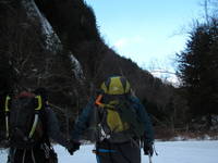 Walking across Chapel Pond (Category:  Ice Climbing)