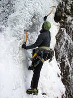 Like the camera is tilted or something :) (Category:  Ice Climbing)