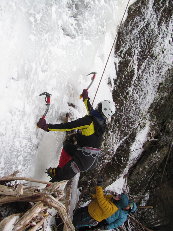 Sammy climbing (Category:  Ice Climbing)