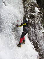 Sammy climbing (Category:  Ice Climbing)