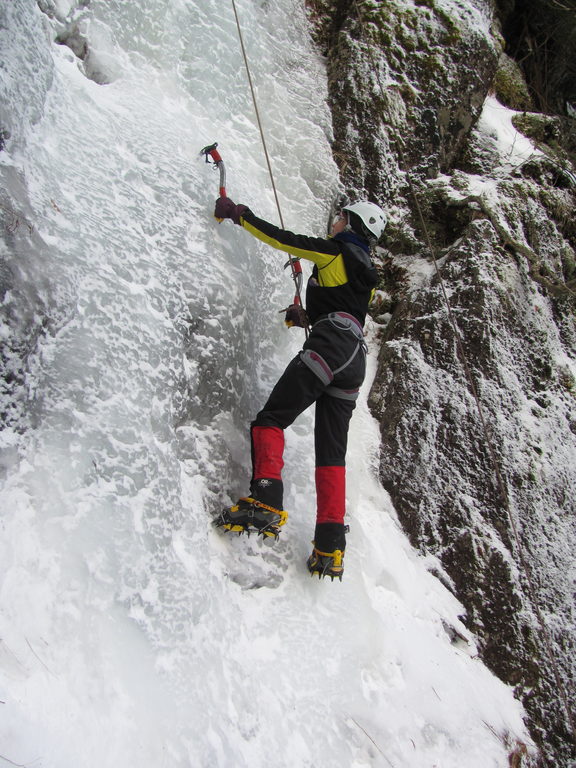 Sammy climbing (Category:  Ice Climbing)