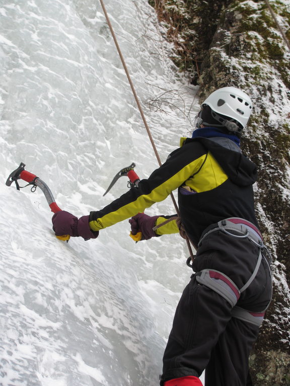 Sammy climbing (Category:  Ice Climbing)