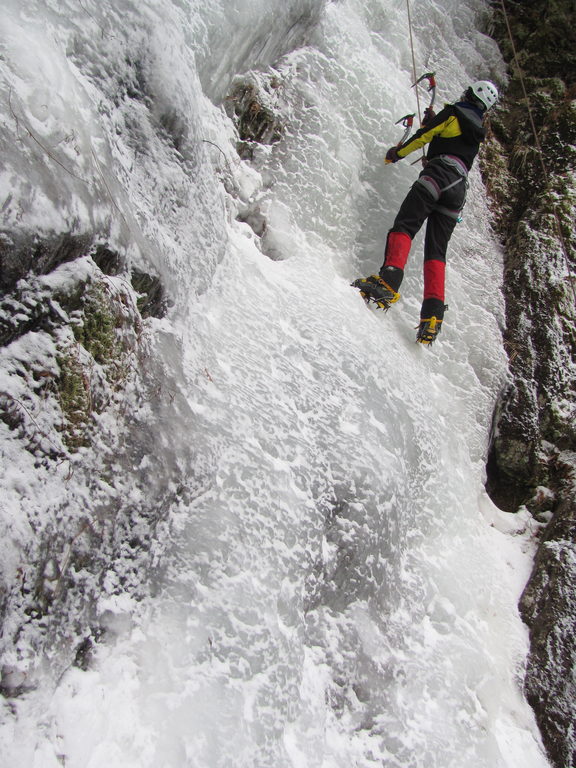 Sammy climbing (Category:  Ice Climbing)