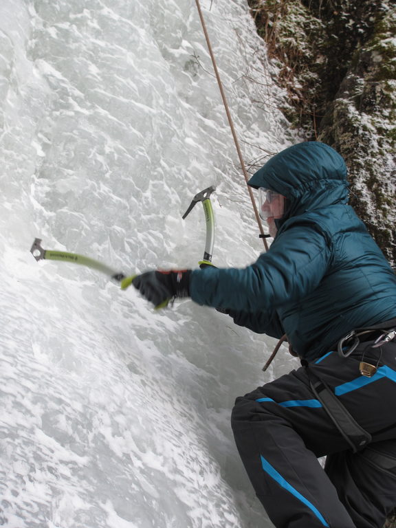 Bruce climbing (Category:  Ice Climbing)