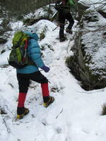 Hiking out of the canyon (Category:  Ice Climbing)