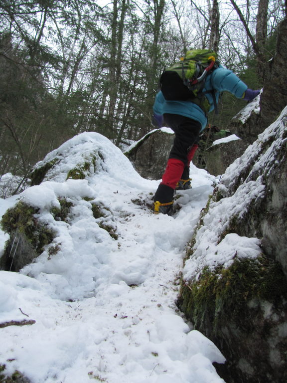 Hiking out of the canyon (Category:  Ice Climbing)