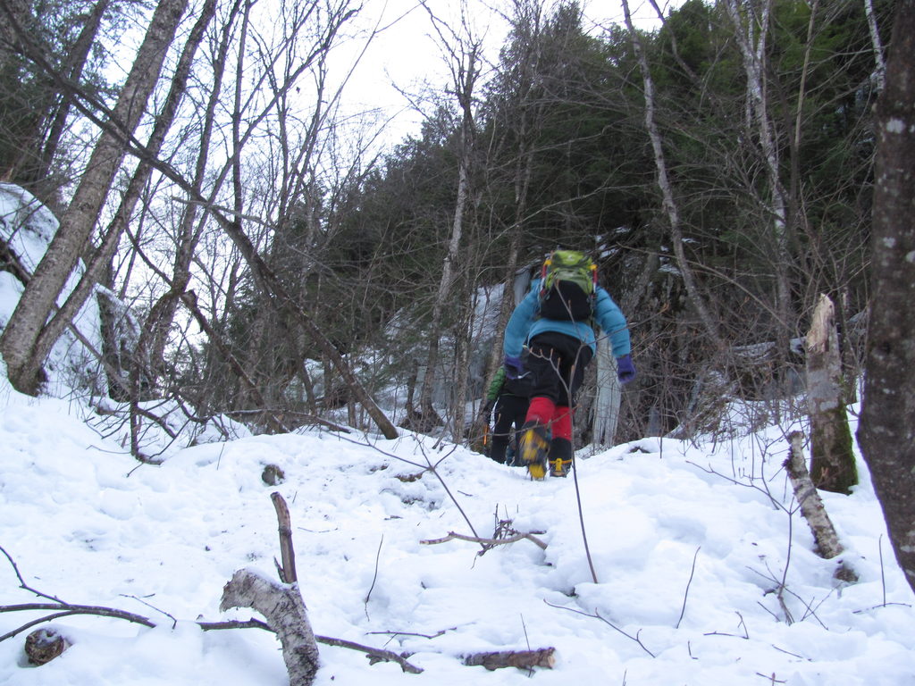 Hiking out of the canyon (Category:  Ice Climbing)