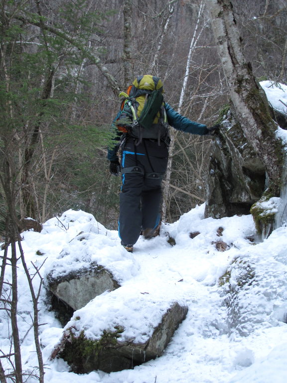 Hiking out of the canyon (Category:  Ice Climbing)