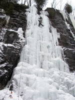 Tammy on Chiller Pillar (Category:  Ice Climbing)