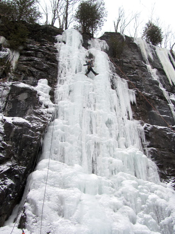 Tammy on Chiller Pillar (Category:  Ice Climbing)