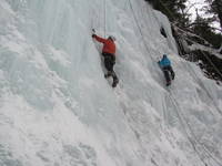 Rob and Gretchen climbing (Category:  Ice Climbing)