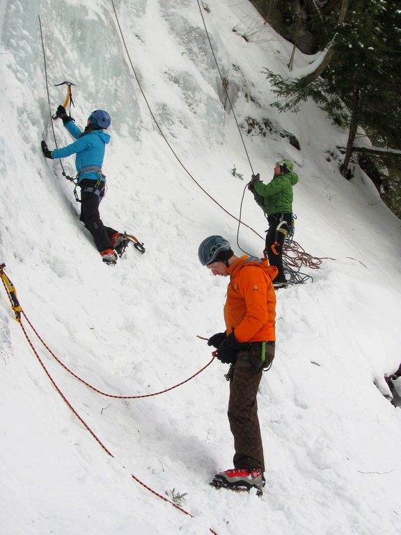 Getting ready to climb. (Category:  Ice Climbing)