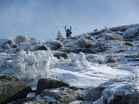 Casey in a winter wonderland! (Category:  Ice Climbing)