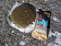 Clif Bar atop Algonquin. (Category:  Ice Climbing)
