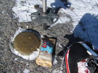 Clif Bar atop Algonquin. (Category:  Ice Climbing)
