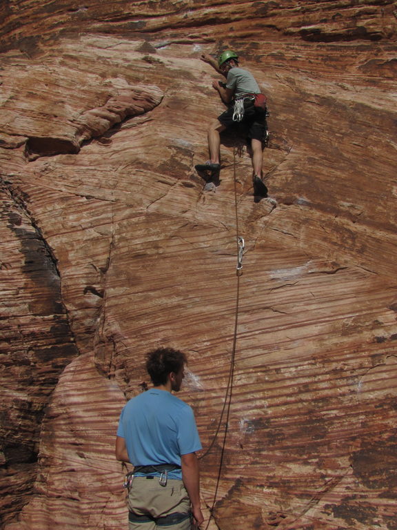 Josh leading Baseboy (Category:  Rock Climbing)