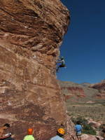 Josh leading Caustic (Category:  Rock Climbing)