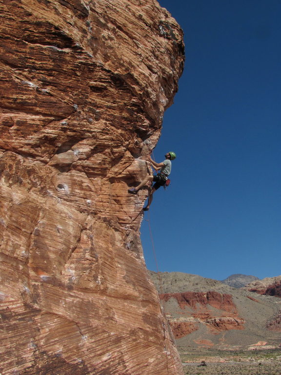 Josh leading Caustic (Category:  Rock Climbing)