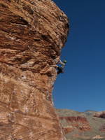 Josh leading Caustic (Category:  Rock Climbing)