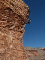 Josh leading Caustic (Category:  Rock Climbing)